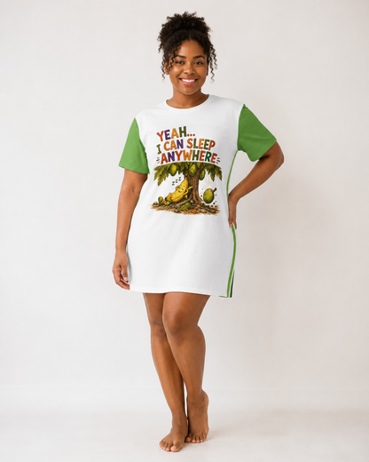 Kateeg Collection | Yeah… I Can Sleep Anywhere™ Cotton T-Shirt Dress Sleepwear