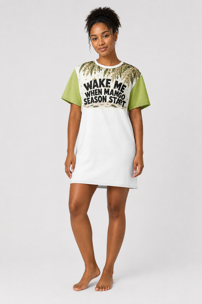 Wake Me When Mango Season Start™ Cotton T-Shirt Dress Sleepwear