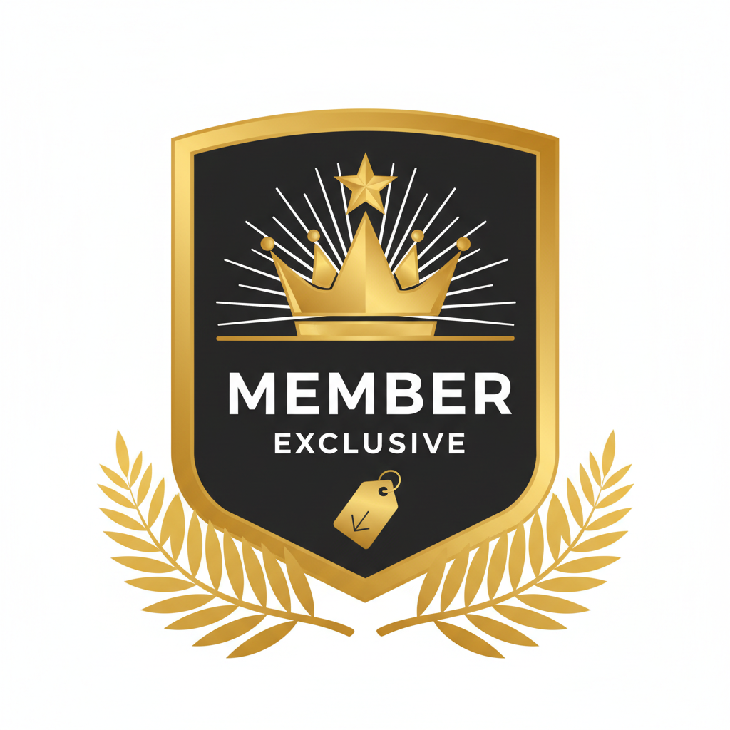 generate an icon that represents "Member-only pricing on all Sun & Soul Jamaica products"